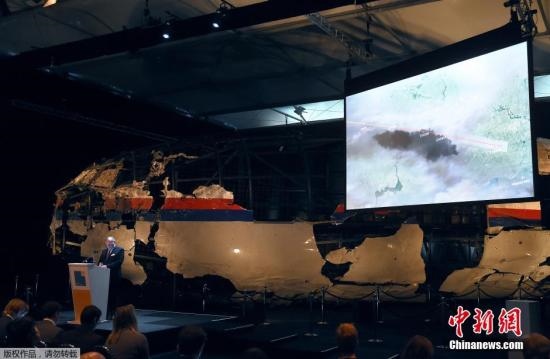 資料圖：MH17墜毀客機殘骸。