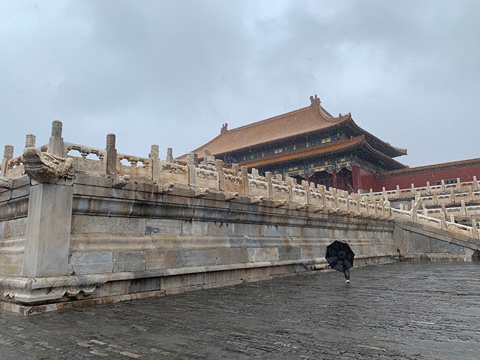 雨中故宮。人民網(wǎng)記者劉微 攝