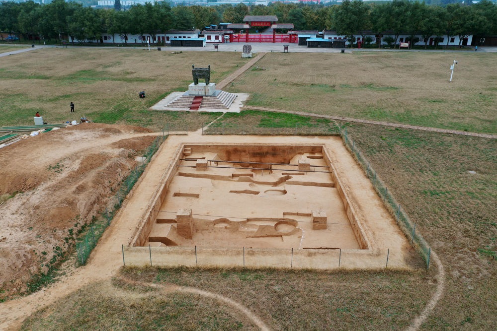 2022年河南安陽市殷墟商王陵區(qū)第三地點發(fā)掘現(xiàn)場（資料照片）。新華社發(fā)