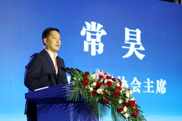 中國圍棋協(xié)會(huì)主席常昊致辭。人民網(wǎng)記者 李乃妍攝