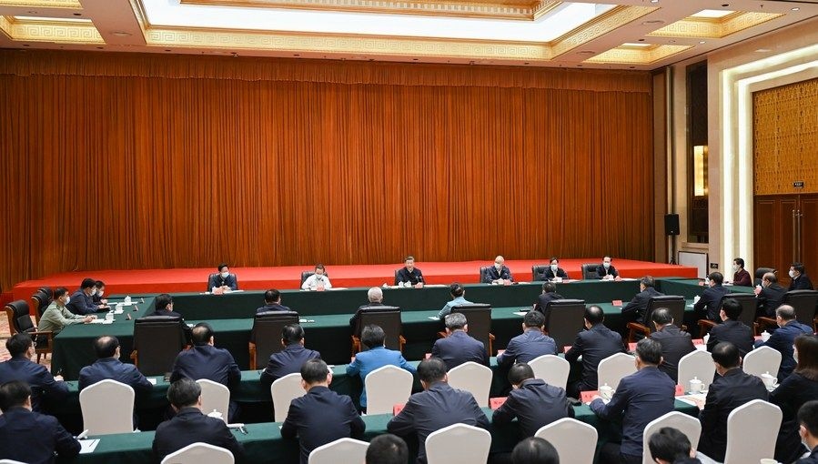  2023年6月8日上午，習(xí)近平在呼和浩特聽(tīng)取內(nèi)蒙古自治區(qū)黨委和政府工作匯報(bào)并發(fā)表重要講話(huà)。