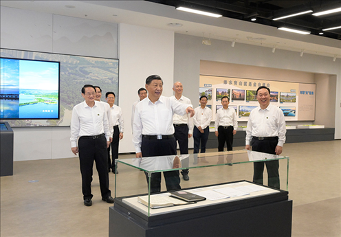 △9月20日，習(xí)近平總書記在浙江紹興市浙東運(yùn)河文化園考察。
