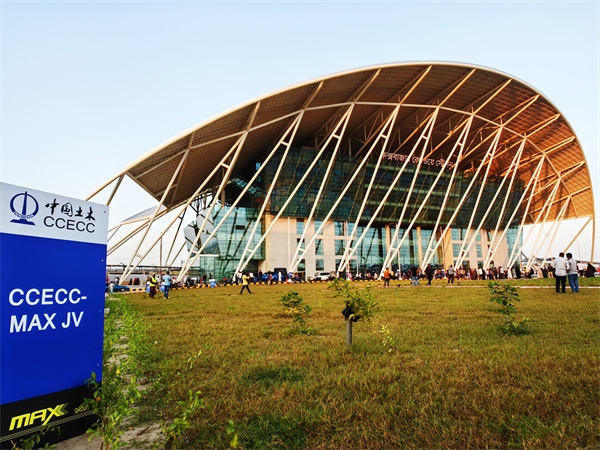 孟加拉國建筑面積最大鐵路車站——科考斯巴扎車站。中國土木工程集團有限公司供圖