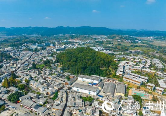 航拍舊州古鎮(zhèn)。人民網 陽茜攝