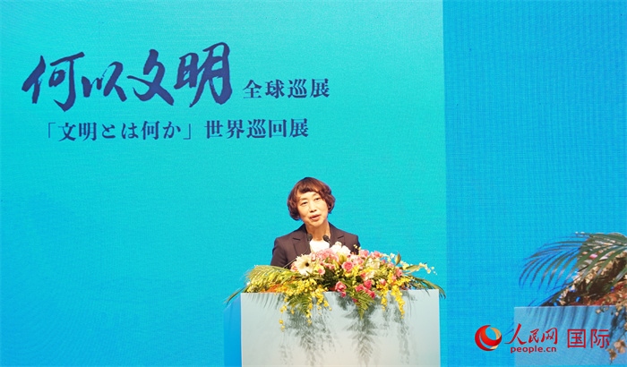 中央廣播電視總臺(tái)副臺(tái)長(zhǎng)邢博致辭。人民網(wǎng) 蔣曉辰攝