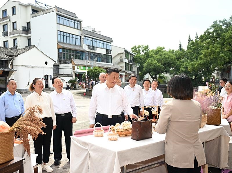 2023年9月20日，習(xí)近平總書記在浙江金華市義烏市后宅街道李祖村考察。