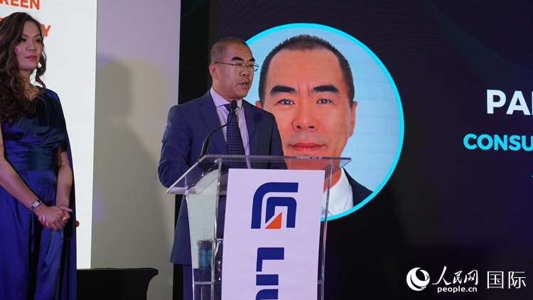 中國駐約翰內(nèi)斯堡總領(lǐng)事潘慶江發(fā)言致辭。人民網(wǎng) 張茜攝