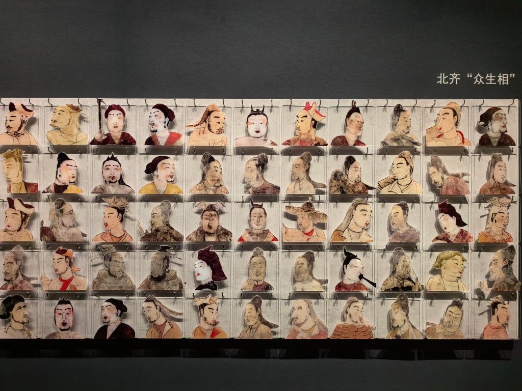 太原北齊壁畫博物館從山西北朝壁畫中提取人物元素展現(xiàn)當(dāng)時民族融合、文化交流。太原北齊壁畫博物館供圖