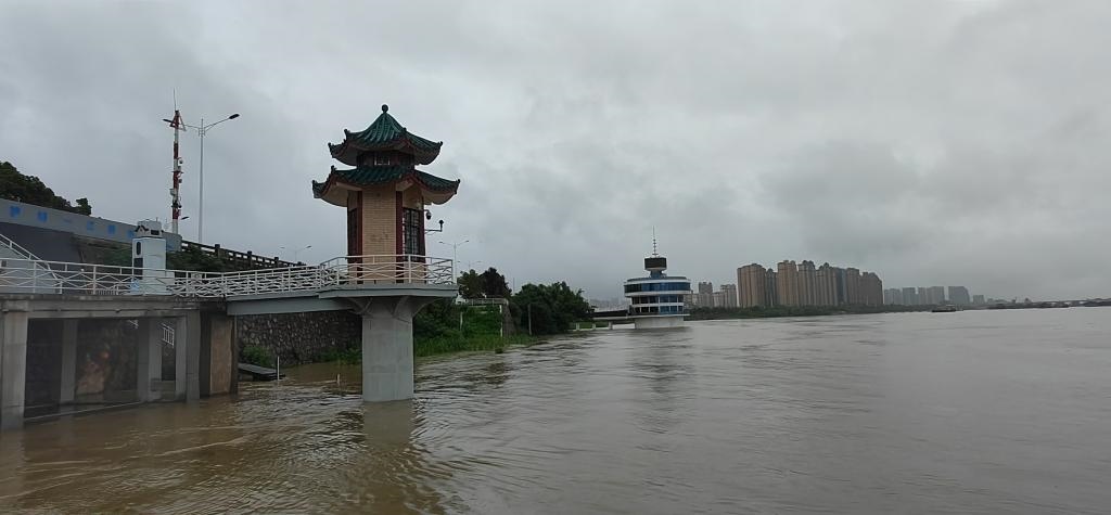 圖為洞庭湖的標志性水文站城陵磯站，也被稱為洞庭湖及長江流域水情“晴雨表”。（湖南省洞庭湖水利事務中心供圖）