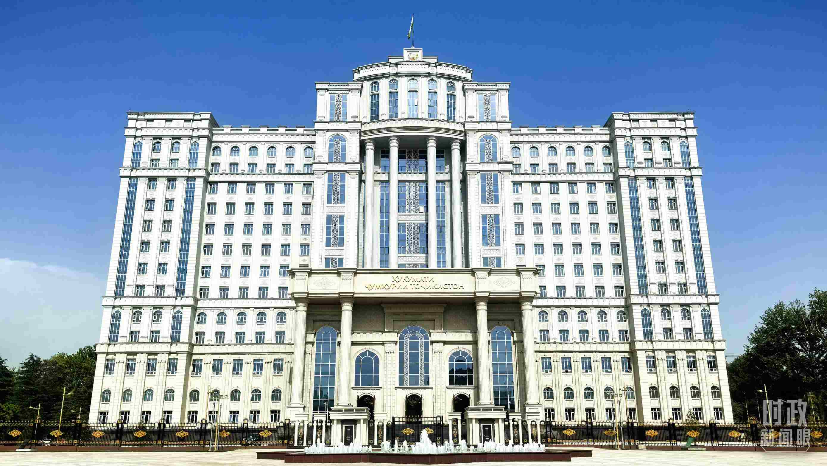 △中方援建塔政府大樓。（總臺央視記者鄂介甫拍攝）