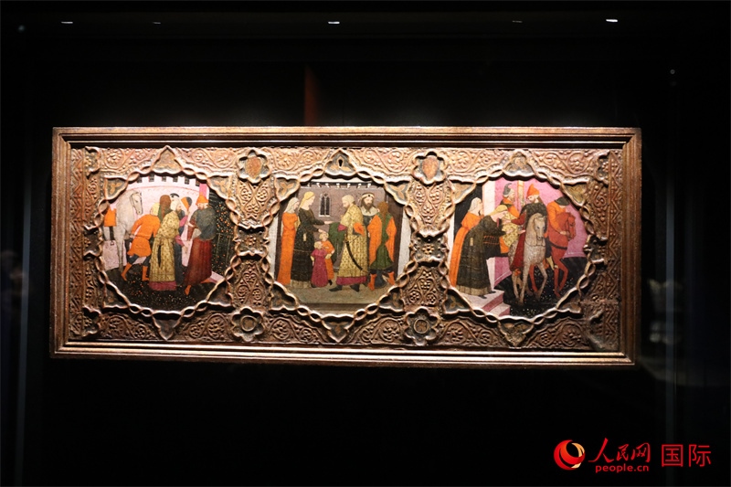 展覽“傳奇之旅：馬可·波羅與絲綢之路上的世界”展品。人民網(wǎng) 殷韜攝