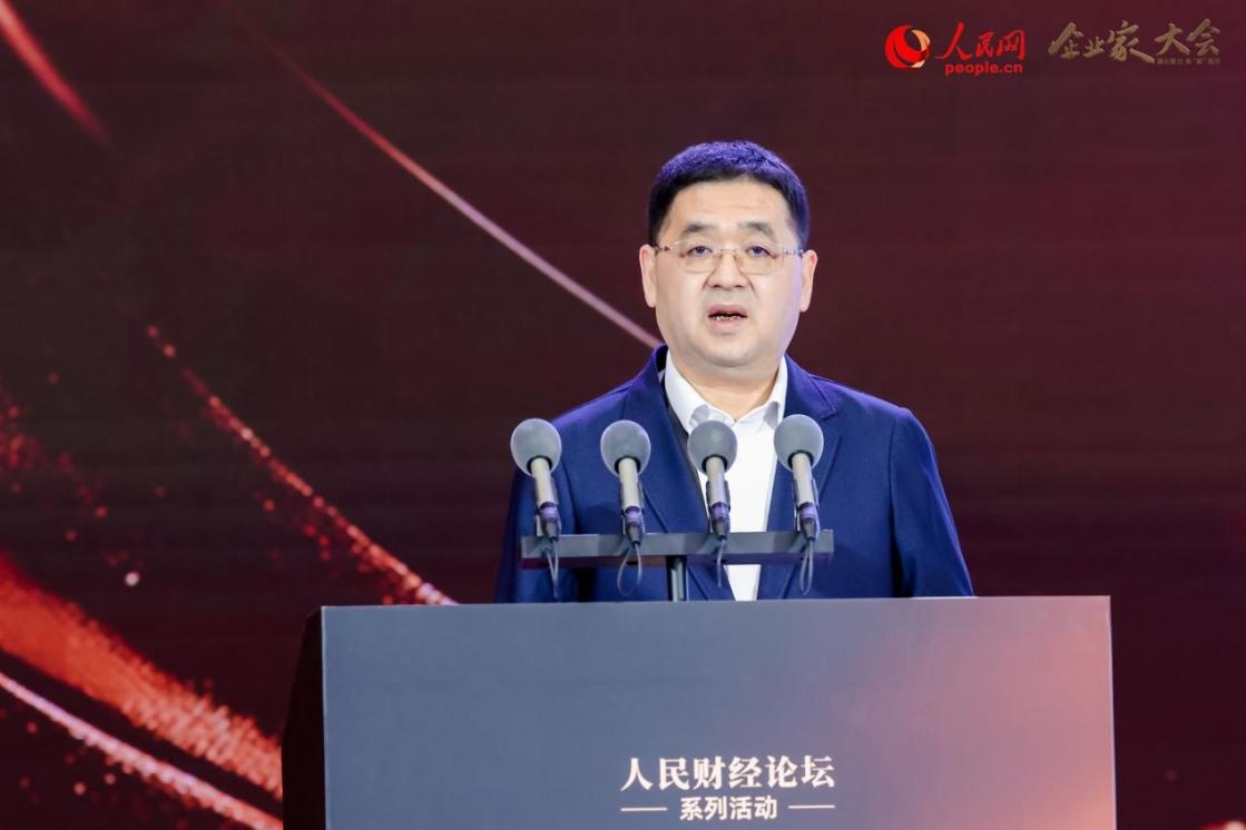 中交集團(tuán)黨委常委、副總經(jīng)理劉成云。人民網(wǎng)記者 喬雪峰攝