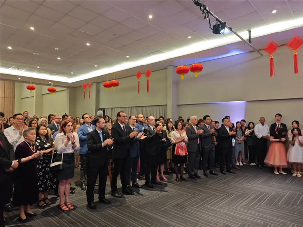 圖為招待會(huì)現(xiàn)場(chǎng)。 中國(guó)駐累西腓總領(lǐng)館供圖