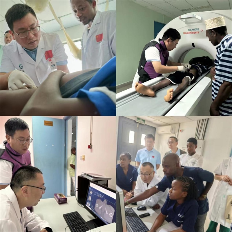 中國援桑醫(yī)療隊(duì)多科室專家與當(dāng)?shù)蒯t(yī)生共同為患者檢查。中國援桑醫(yī)療隊(duì) 供圖